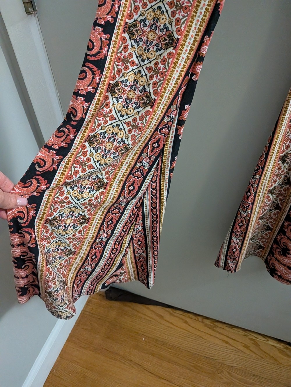 Forever 21 Pink Multi Boho Flare Pants