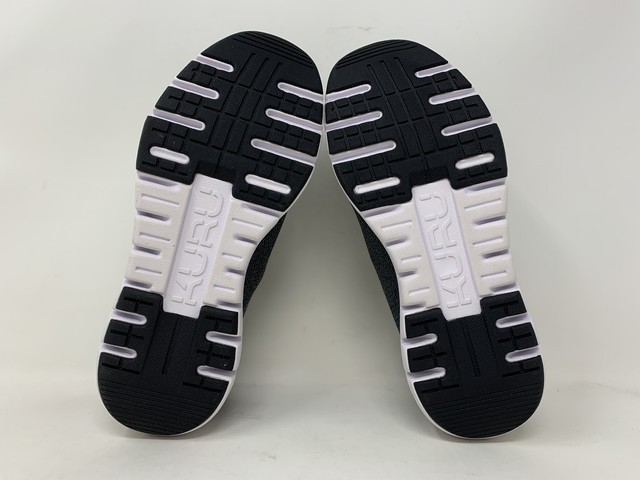 Women’s KURU FLEX Via, Jet Black/Bright White, 7.5 Medium US