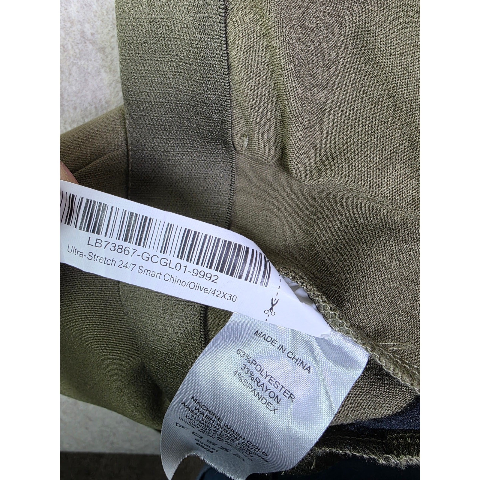 Quince Performance Tech Chino Pants Sz 42x30Olive Green Pants