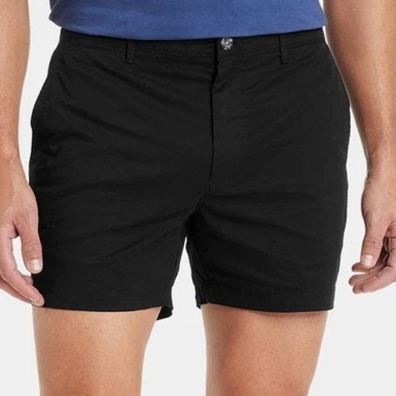 Goodfellow & Co Men’s Every Wear 5″ Chino Shorts – Black – Size 32 – Slim Fit