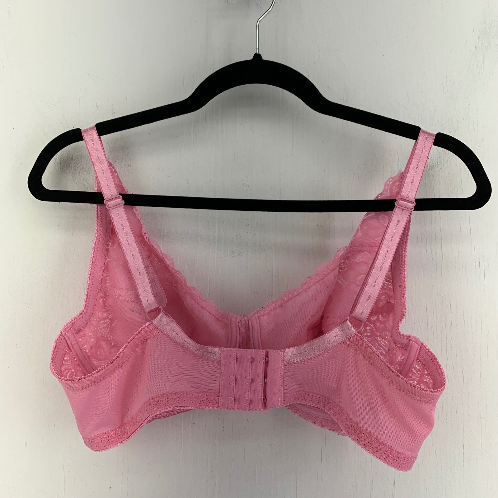 Delta Burke Womens Pink Floral Lace Underwire Bra Full Coverage 36D 2382-49