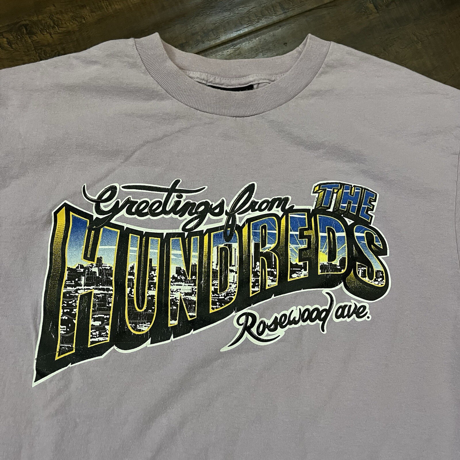 Vtg The Hundreds Rosewood T-Shirt Mens Large Pink LA Skate Streetwear Adam Bomb