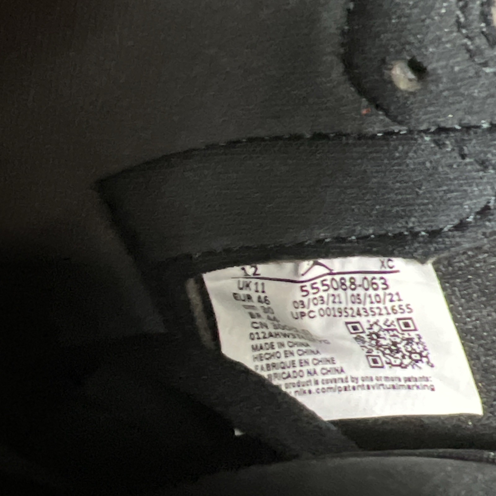 RIGHT SHOE ONLY Size 12 – Jordan 1 Retro OG High Patent Bred