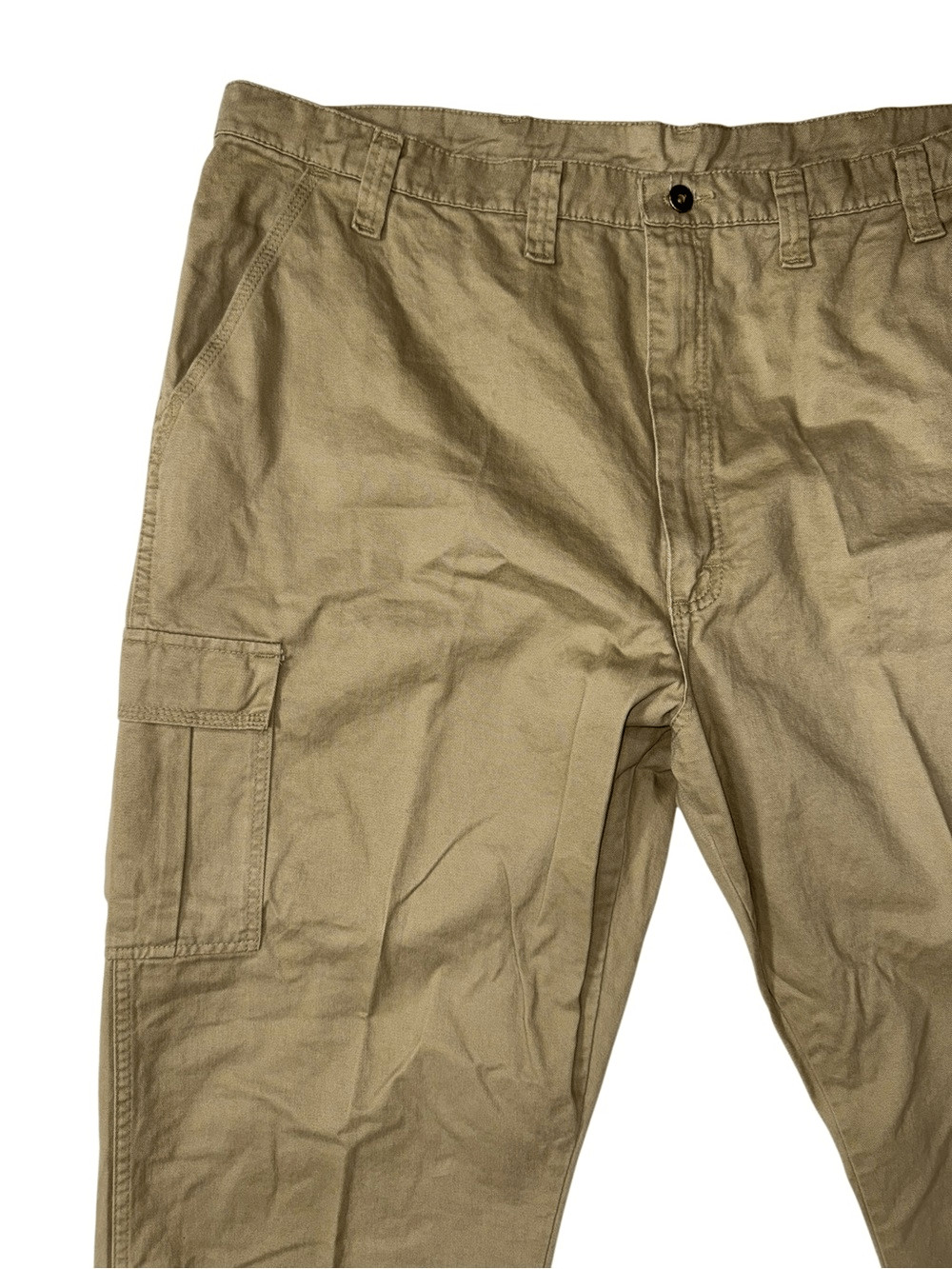 NEW NWT Wrangler Cargo Pants Beige Tan 100% Cotton size 44 x 32 Loose Fit