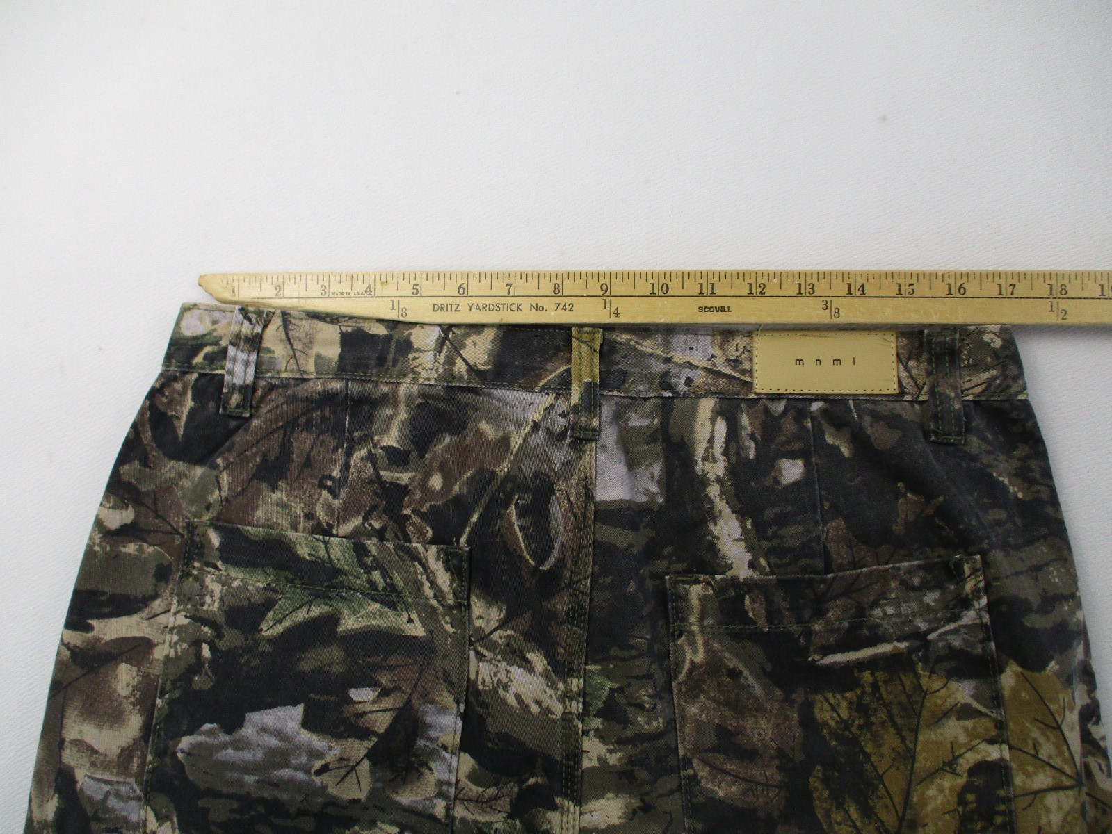 MNML Pants Mens Size 34 Y2K Green Camo Straight Leg Cotton Army 34×32