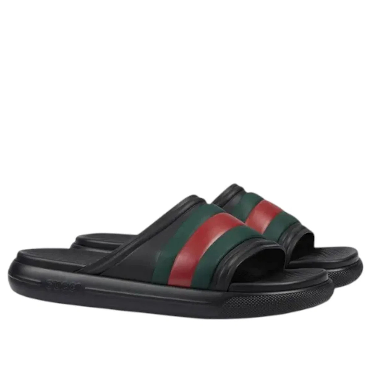 GUCCI Men’s Web Slide Sandal Black/Green/Red Size 9 (US) NIB 780286 J8700 1025