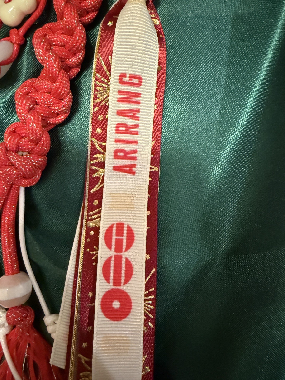Large BTS Arirang bag charm keyring keychain red logo Korean style concert love