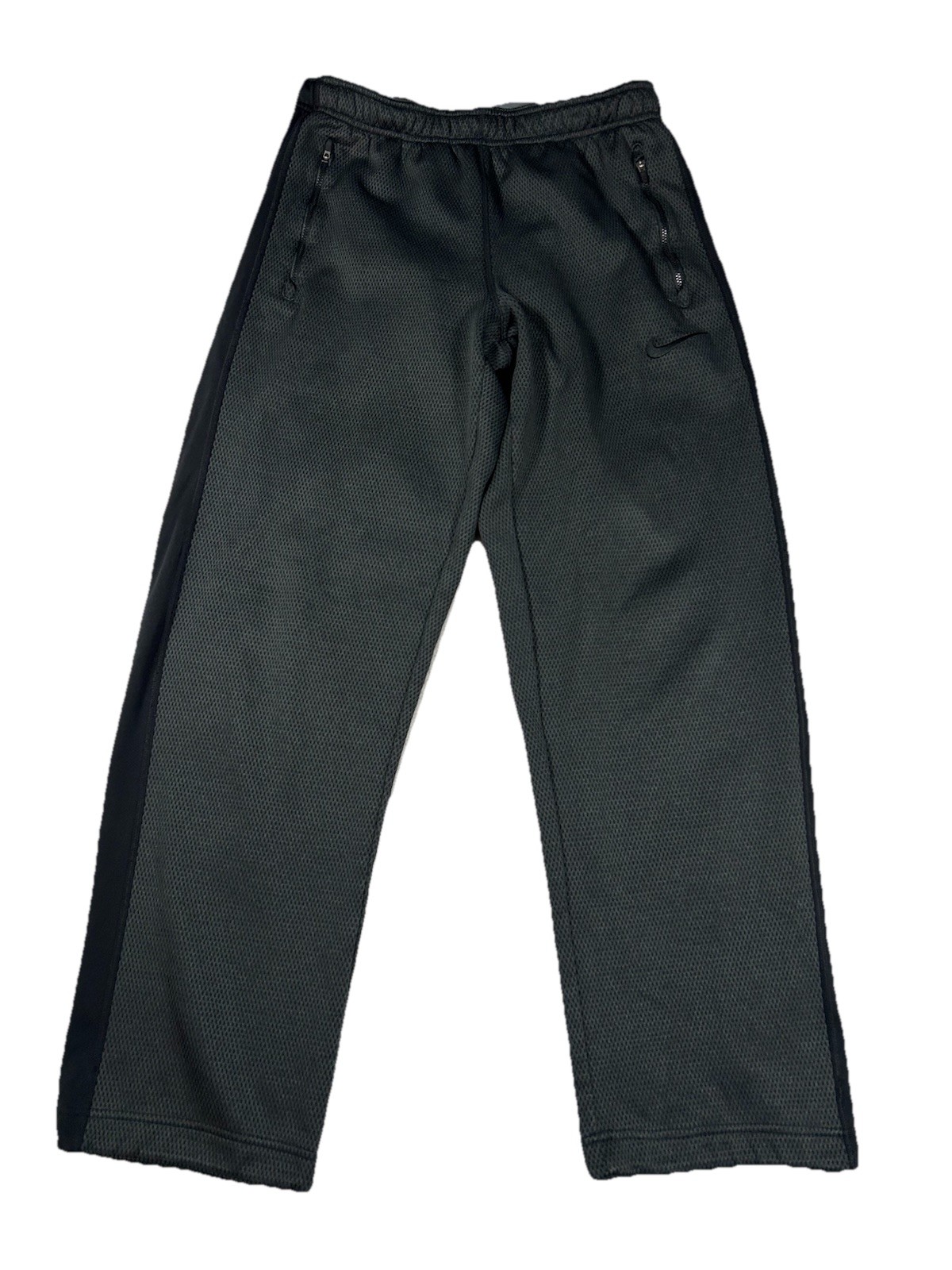 Nike Therma-Fit Sweatpants Mens Medium Black Grey Adjustable Fleece Atheltic