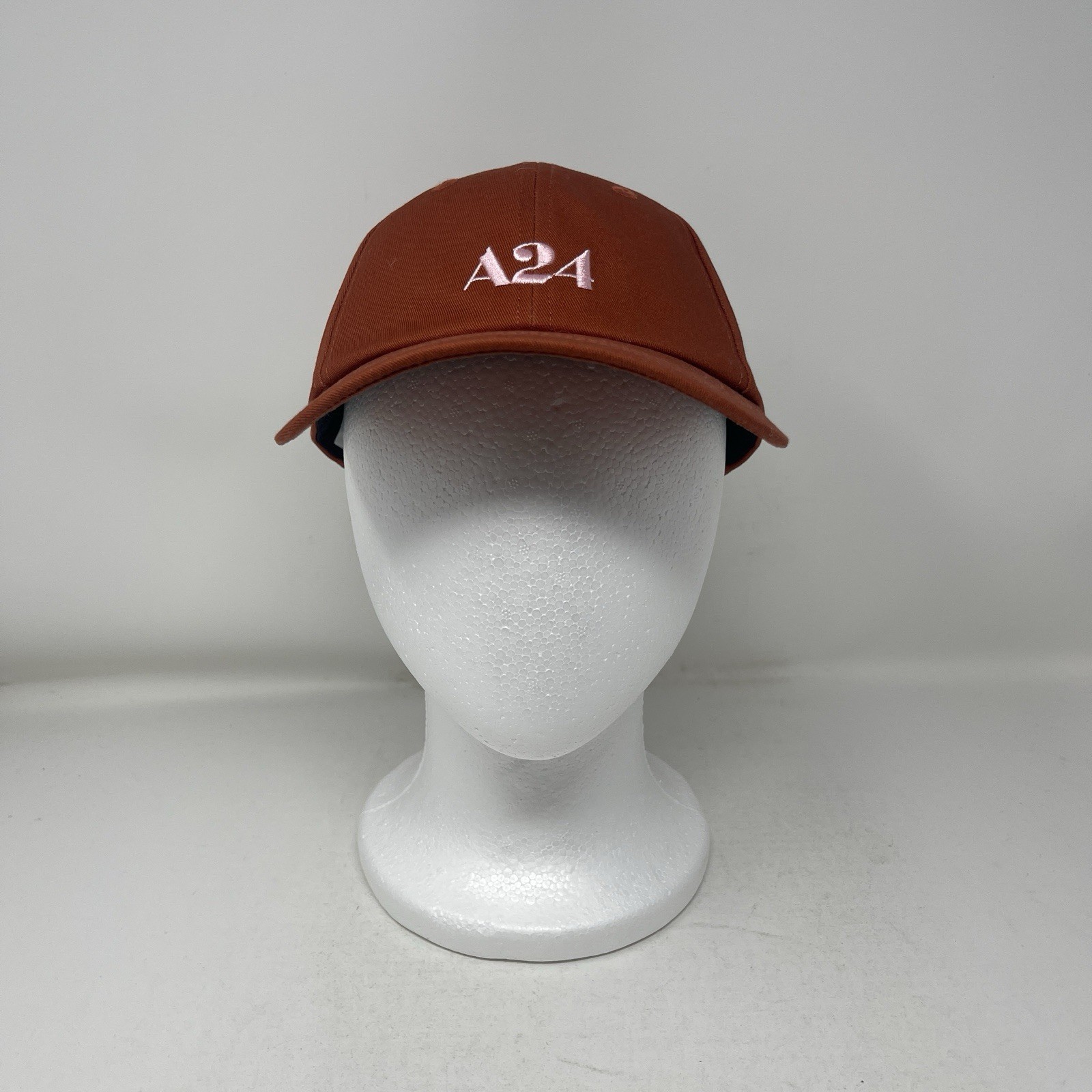 A24 Films LLC Spring Logo Hat Adjustable Red Rust Pink Embroidery BRAND NEW