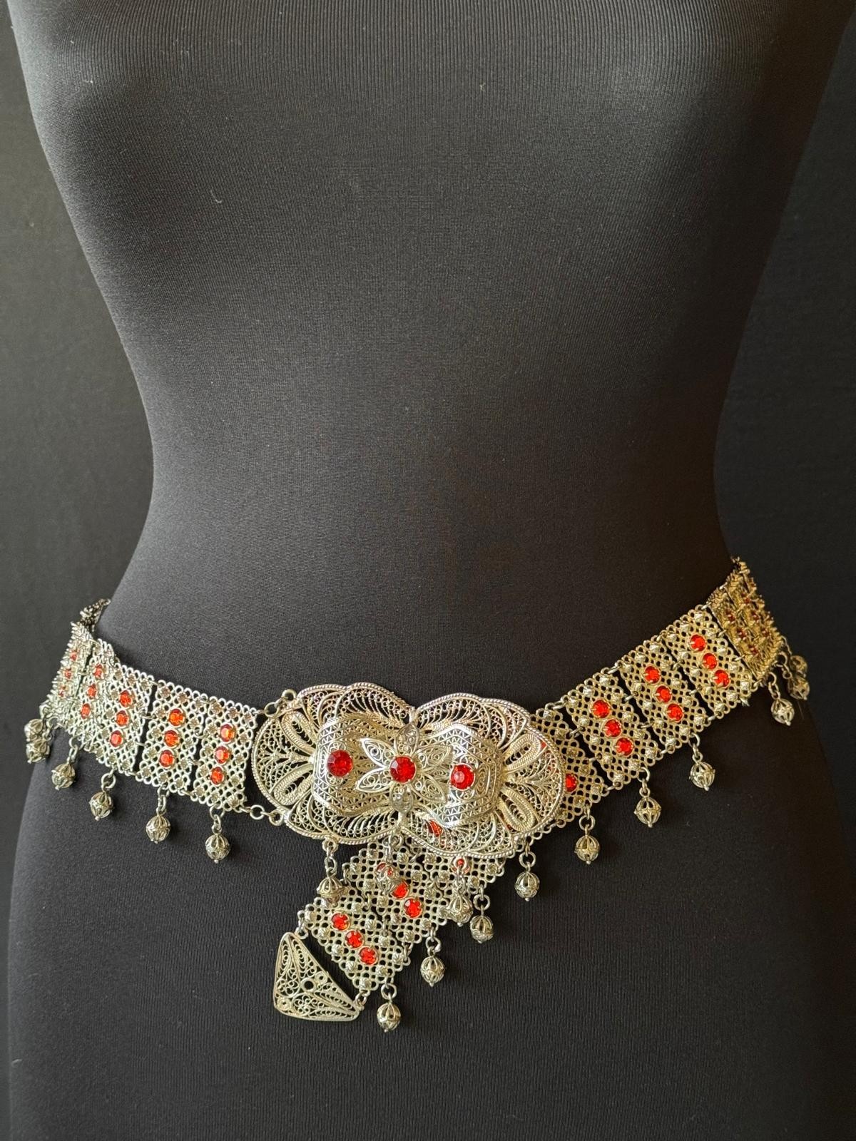 Bridal Belt, Filigree Embroidered, Ottoman Model Bindalli Belt, Anatolian Turkis