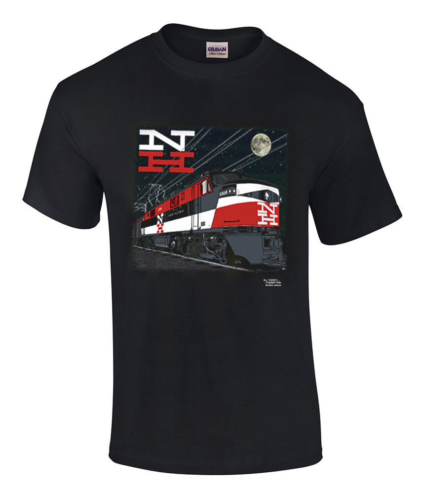 Men Tee The New Haven Jet Authentic Railroad Printed T-Shirt Black [55]