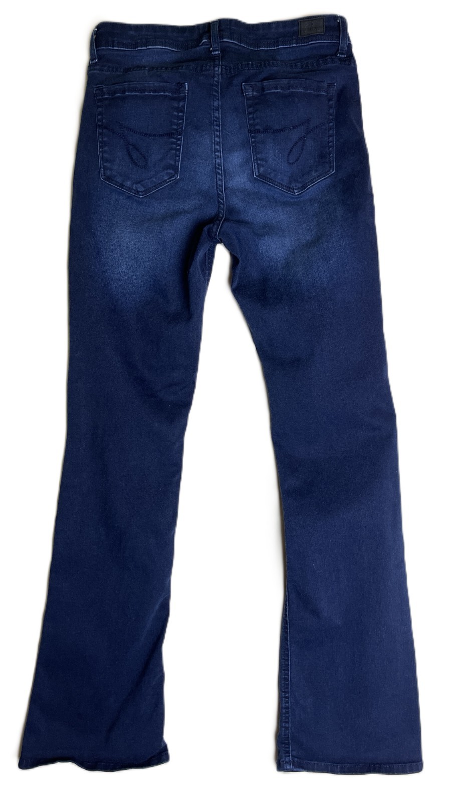 Jordache Jeans Womens Boot cut, Sz 8, dark wash denim, stretch waist, thigh fade