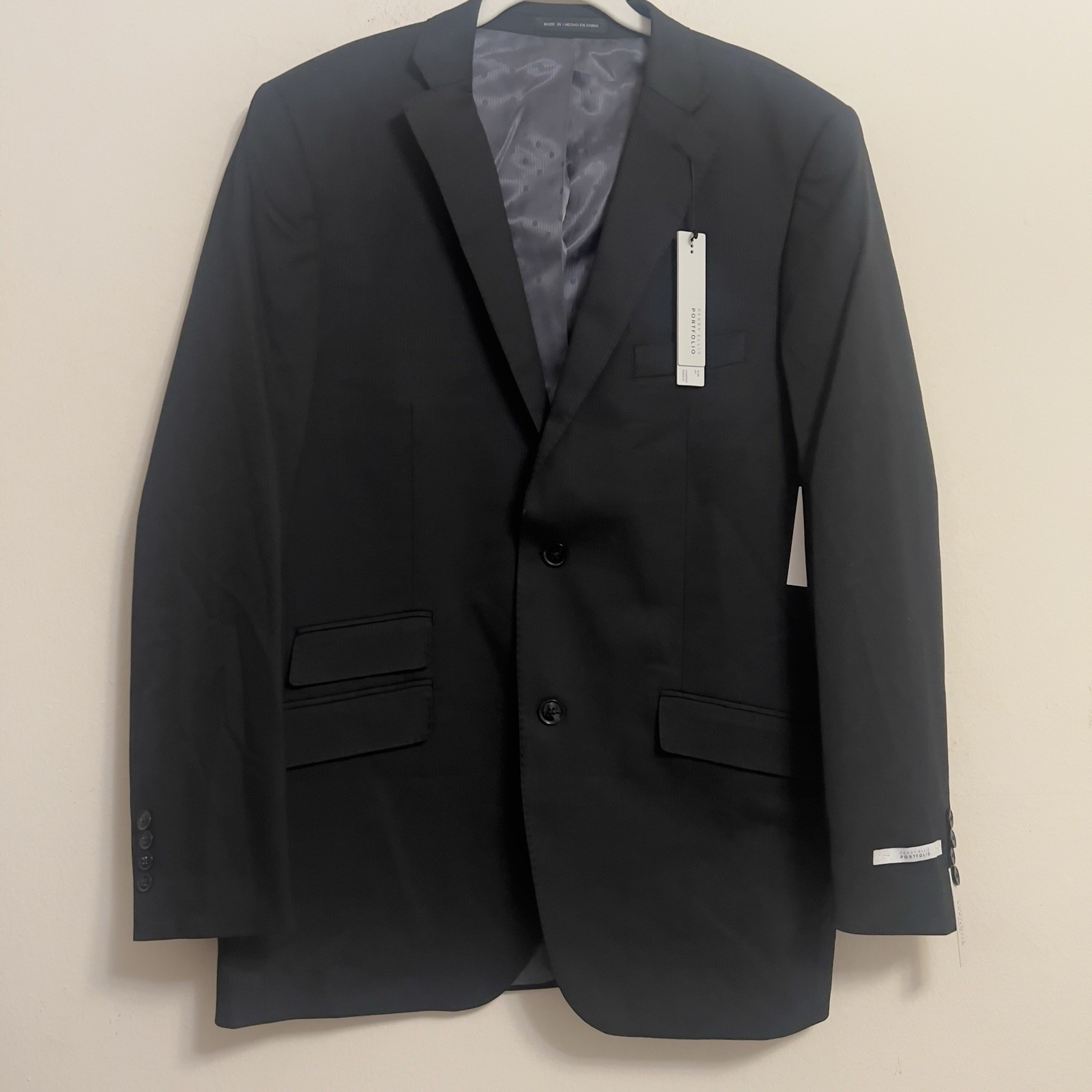 NWT Perry Ellis Portfolio Men’s Slim Fit 2 Button Blazer Sz 42 Long New $260