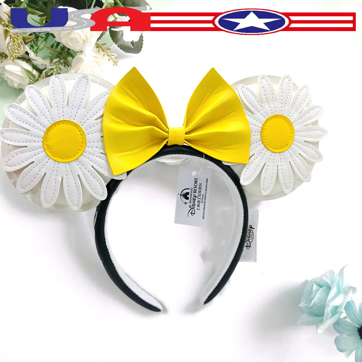 Minnie Ears Headband Daisy Chrysanthemum Disney-Park’s Loungefly White NWT US