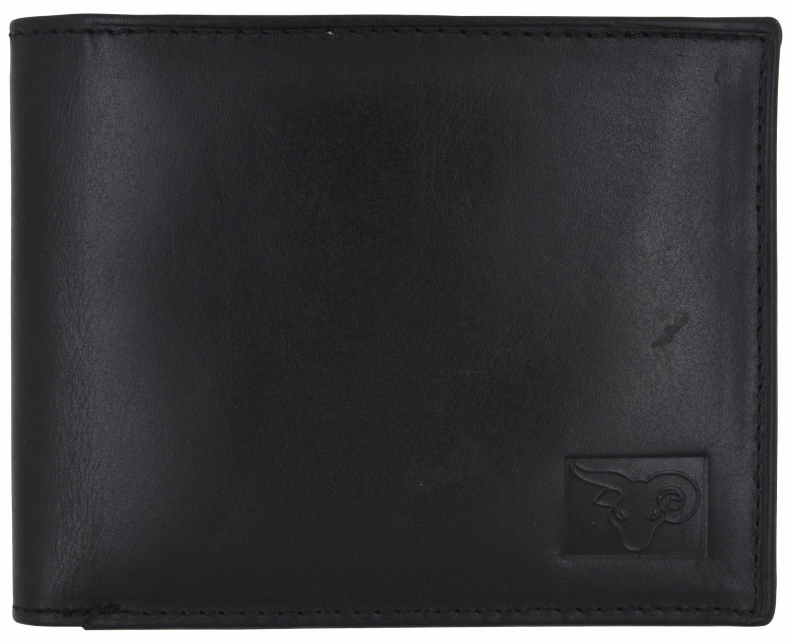 Mens Genuine Leather ID Card Holder Classic Design Slim Bifold Wallet by Cavelio