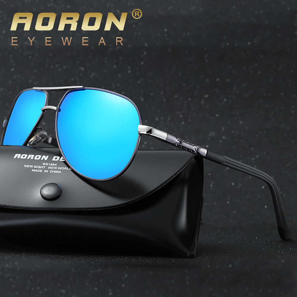 Aluminium Polarized Pilot Sunglasses Mens Driving Fishing Shades Glasses Eyewear