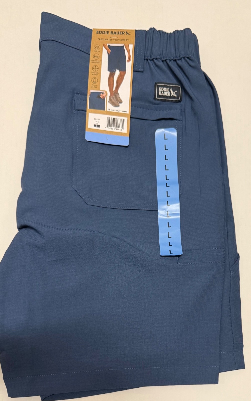 Eddie Bauer Men’s Flex Waist Tech Shorts Sizes Small, Med, Large, XL, XXL