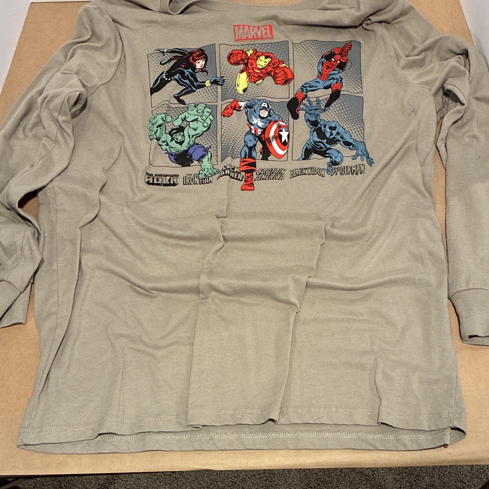 Marvel Universe Lot Men’s L/XL Cotton Graphic Crew Short/Long Sleeve T-Shirts
