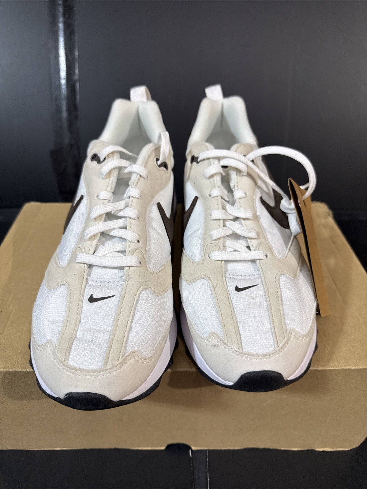 Nike Air Max Dawn White/Baroque Brown Womans Size 10 DC4068-102 NWOB