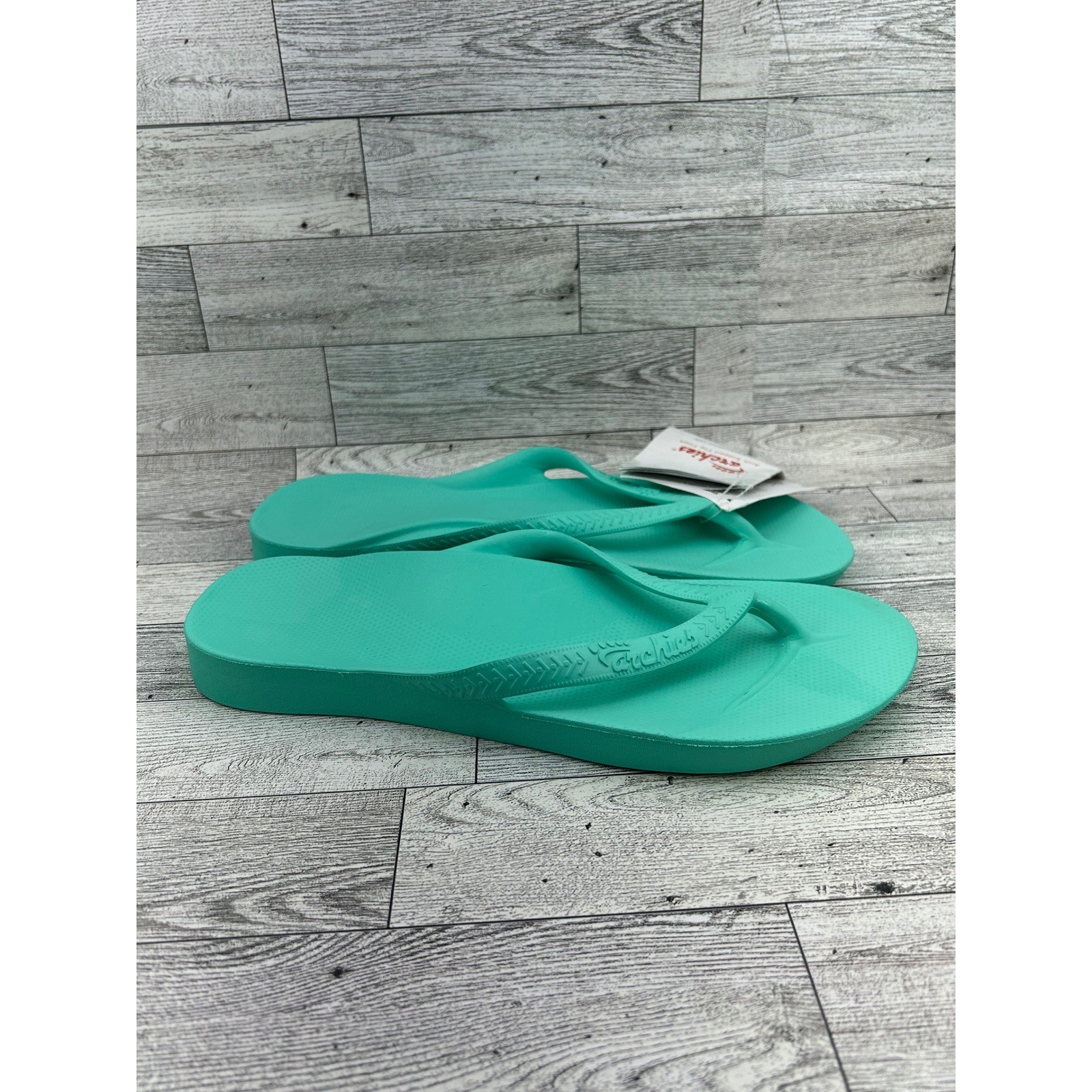 Archies Arch Support Flip Flops Mint Green Men 10 Women 11 Orthotic Sandals NEW