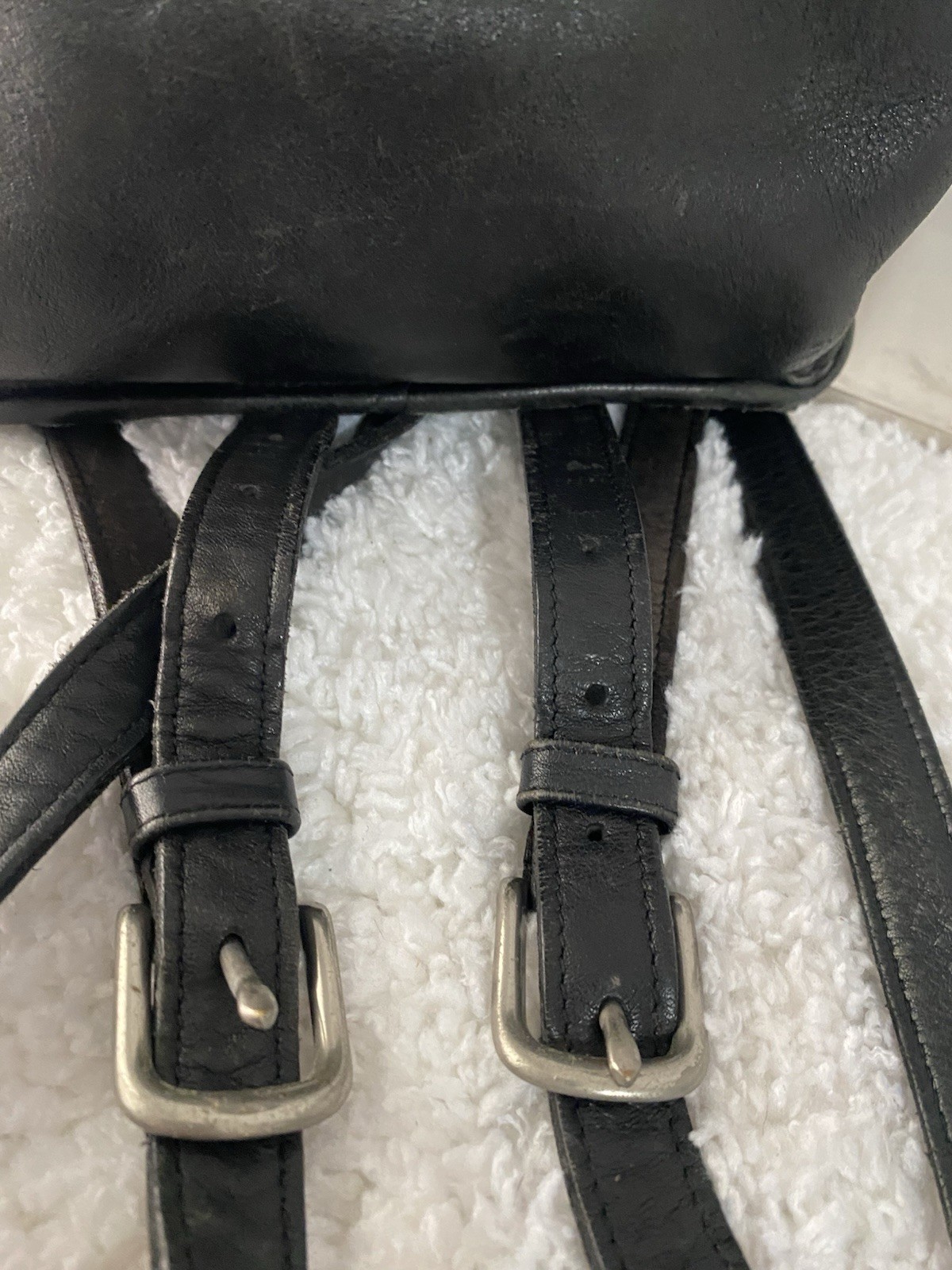 Coach Vintage Leather Daypack Backpack 9960 Black Small Costa Rica READ FLAWS