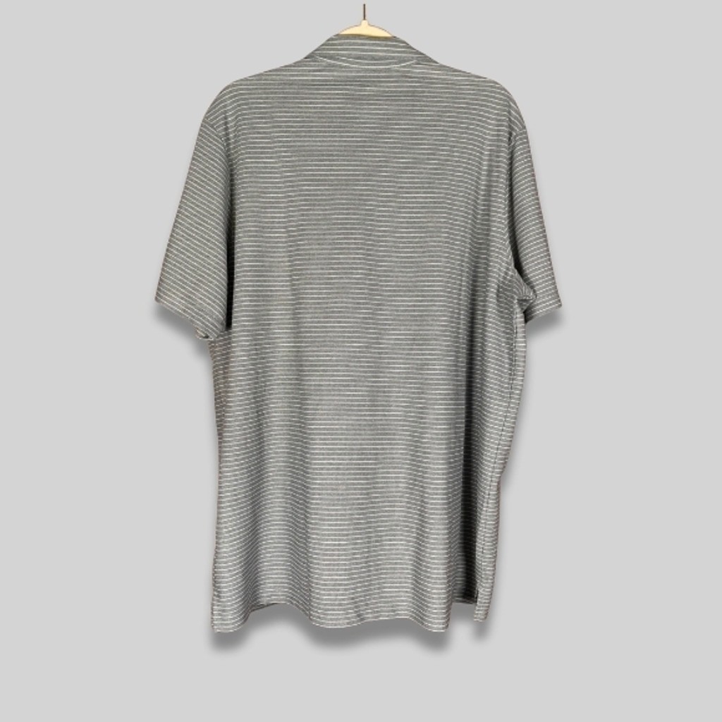 Antigua Collared Polo Shirt Esteem Mini Stripes “Master of Mixes” Gray M XL NWT