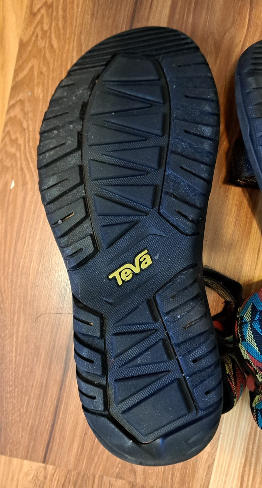 Teva Hurricane XLT2 Sport Sandals Black Multi Color Geometric Straps Mens 9