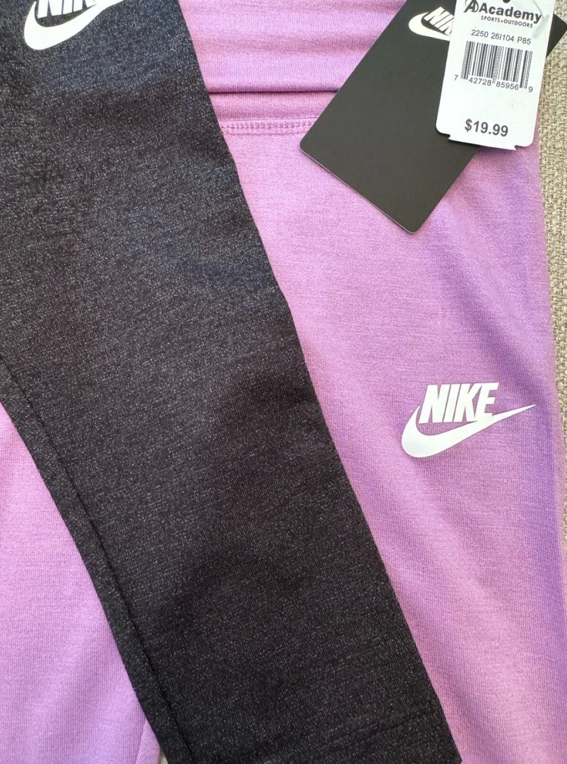 You Get 2 Pairs!!!! Both Colors. Nike 3T Leggings Black And Purple Toddler Girls