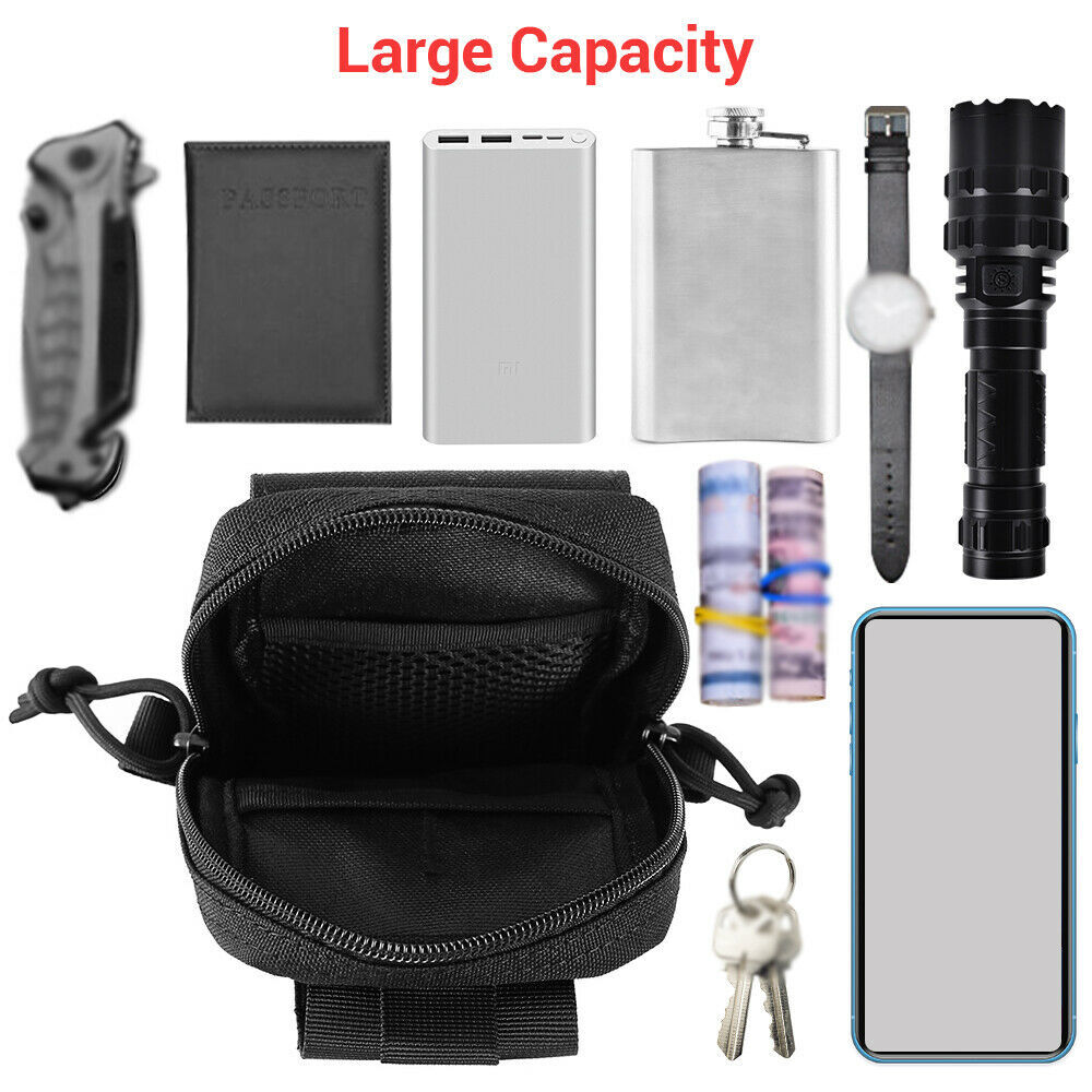 Tactical Molle Pouch EDC Utility Pouch Small Belt Waist Pack Nylon Phone Holster