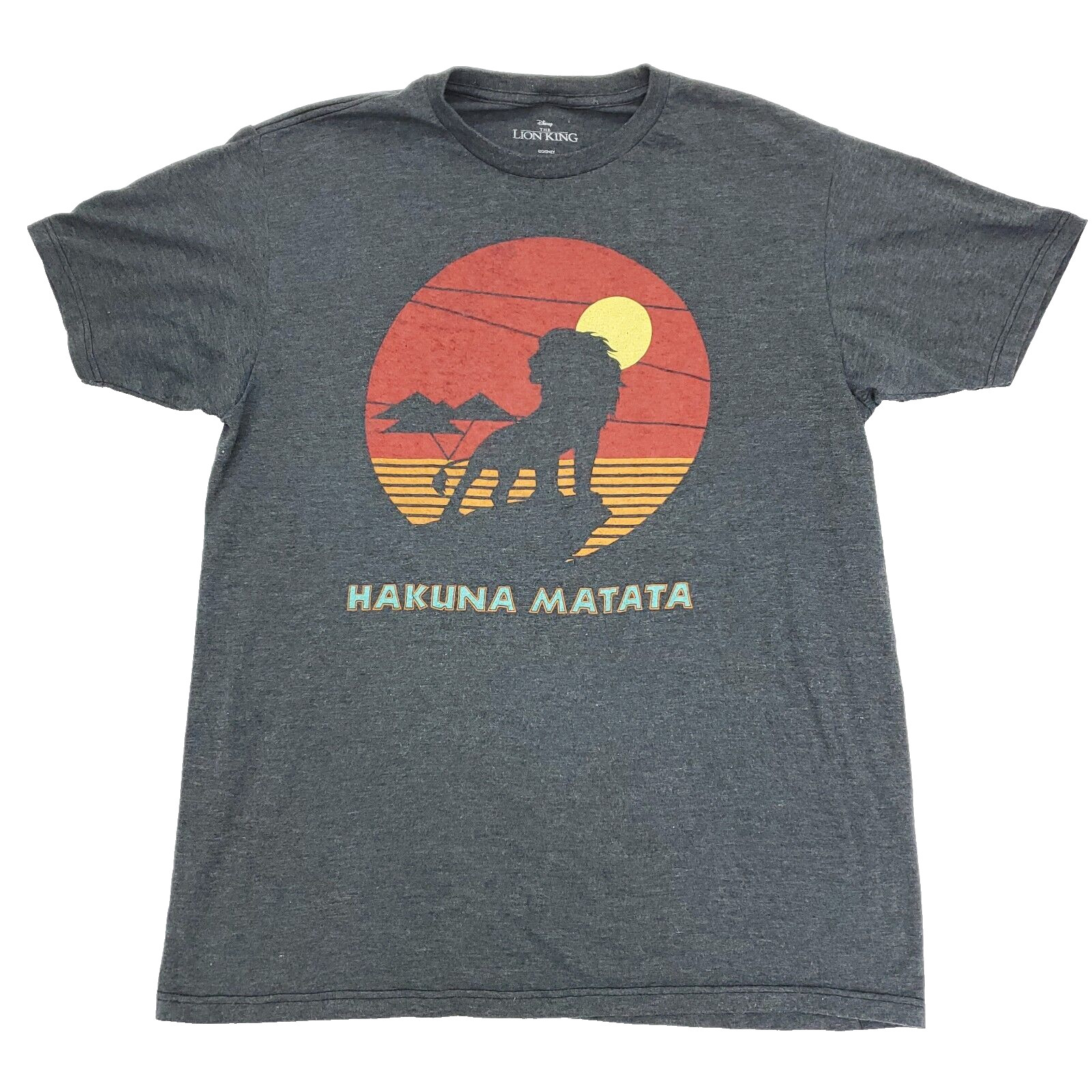 Disney The Lion King T-shirt Men Large Gray Hakuna Matata Short Sleeve