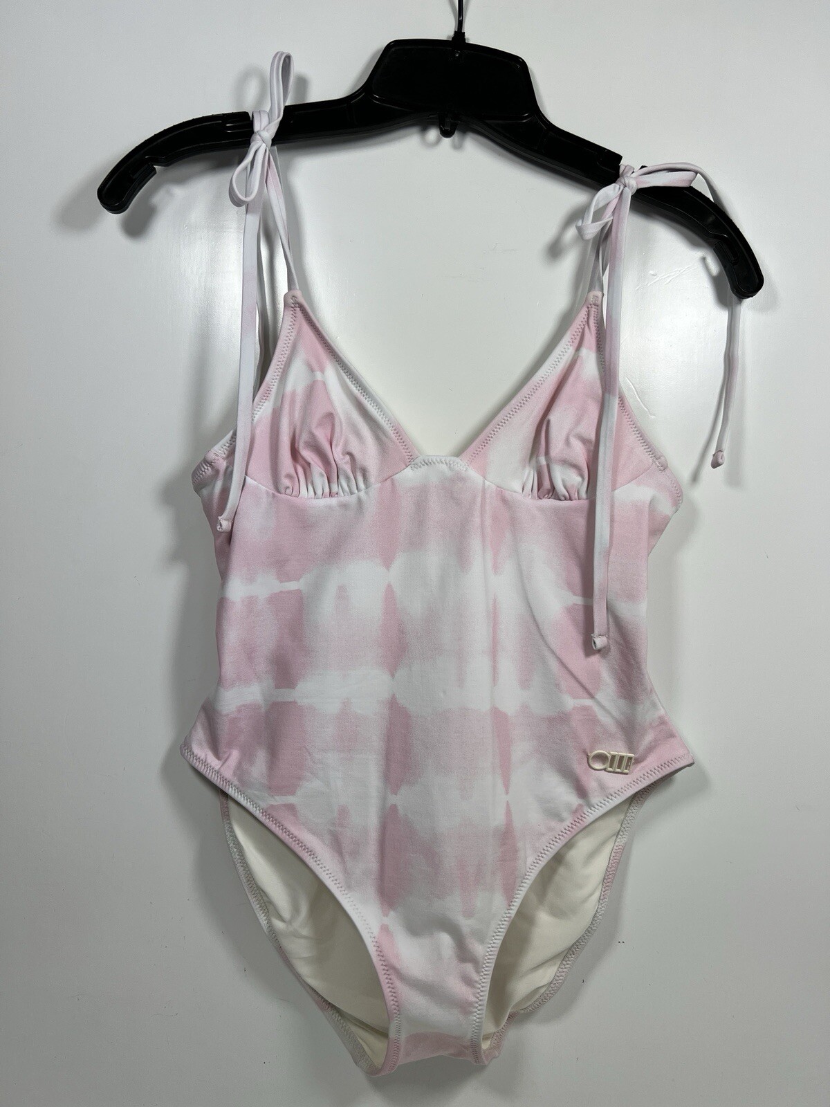 Solid & Striped The Olympia One Piece Swimsuit Pink And White Tye Dye Size Med