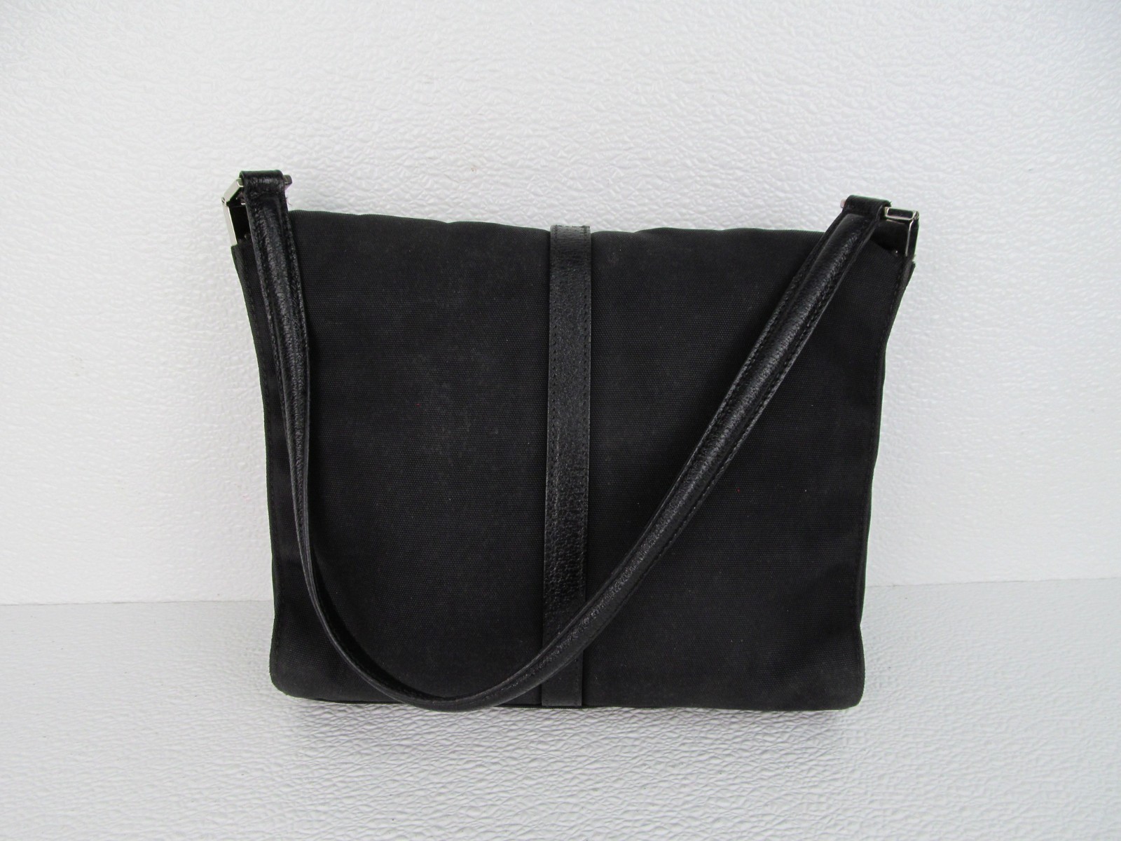 Gucci Jackie Black Canvas Small Shoulder Bag 0013734 001998 Vintage