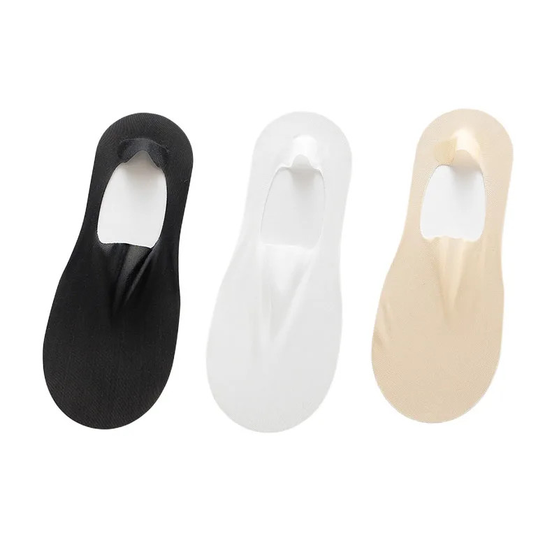 3 Pairs Boat Socks Men Ice Silk Thin Breathable Soft Low Cut Summer Socks