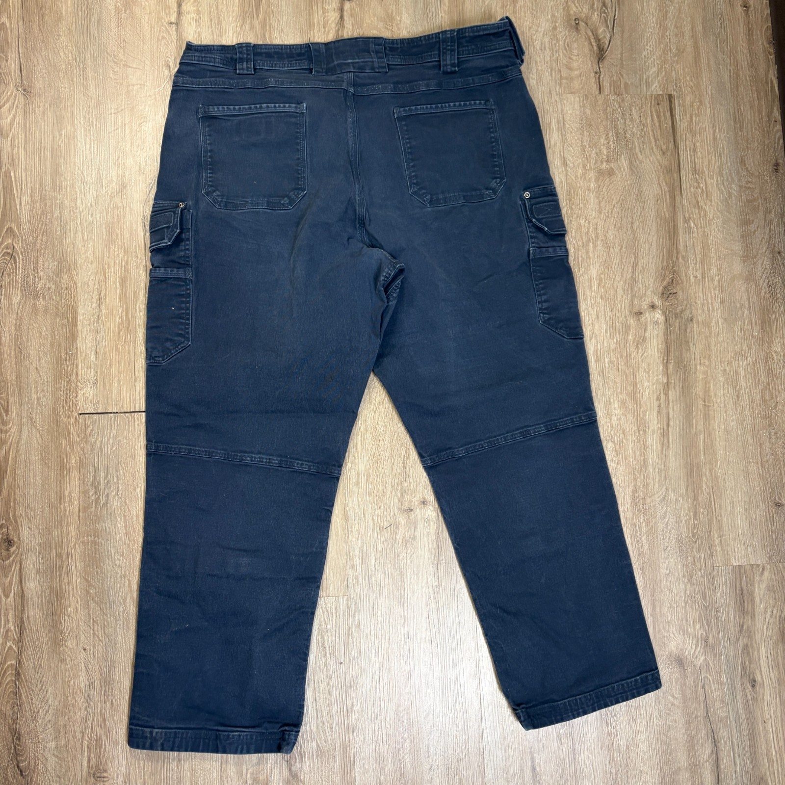 Duluth Fire Hose Standard Fit Ultimate Cargo Pants 42×30 Navy Blue Canvas