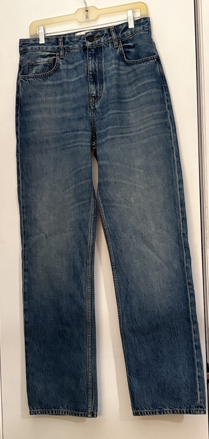 Kallmeyer Size 30 Wide Leg 5 Pocket Blue Jean , New York Designer Jeans, EUC