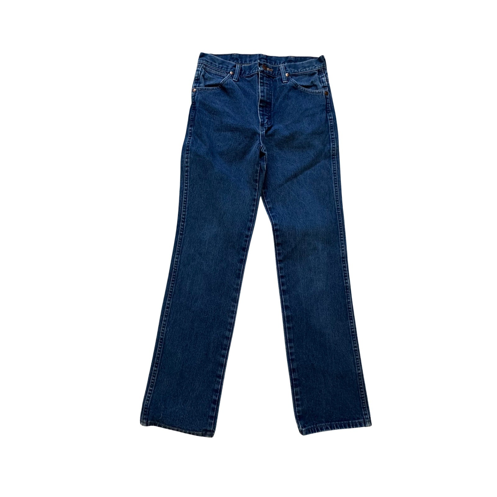 Vintage Y2K Wrangler 980DEN Straight Leg Blue Jeans 31×32 90s Western Cowboy