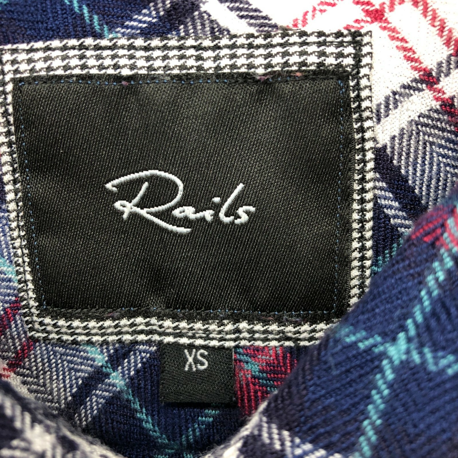 Rails XS Hunter Long Sleeve Button Up Plaid Shirt Top Blouse Womens