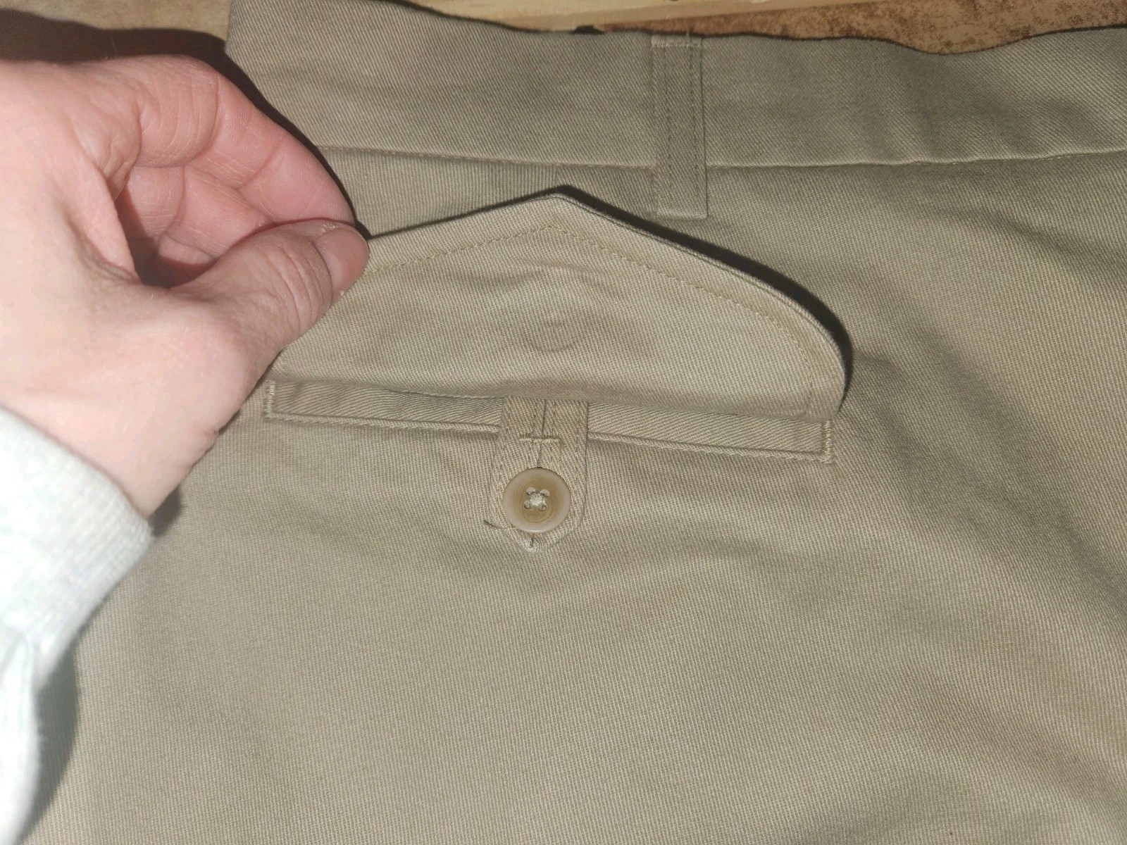 Savane Motion Men’s 42W X 30L Tan Khaki Mink Flat Front 100% Cotton NWT