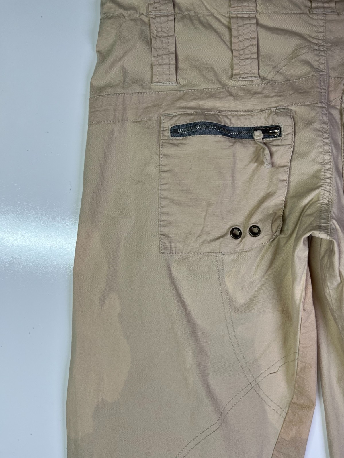 Pete & Greta Size 0 Cargo Pants Tan Cotton *Flaw