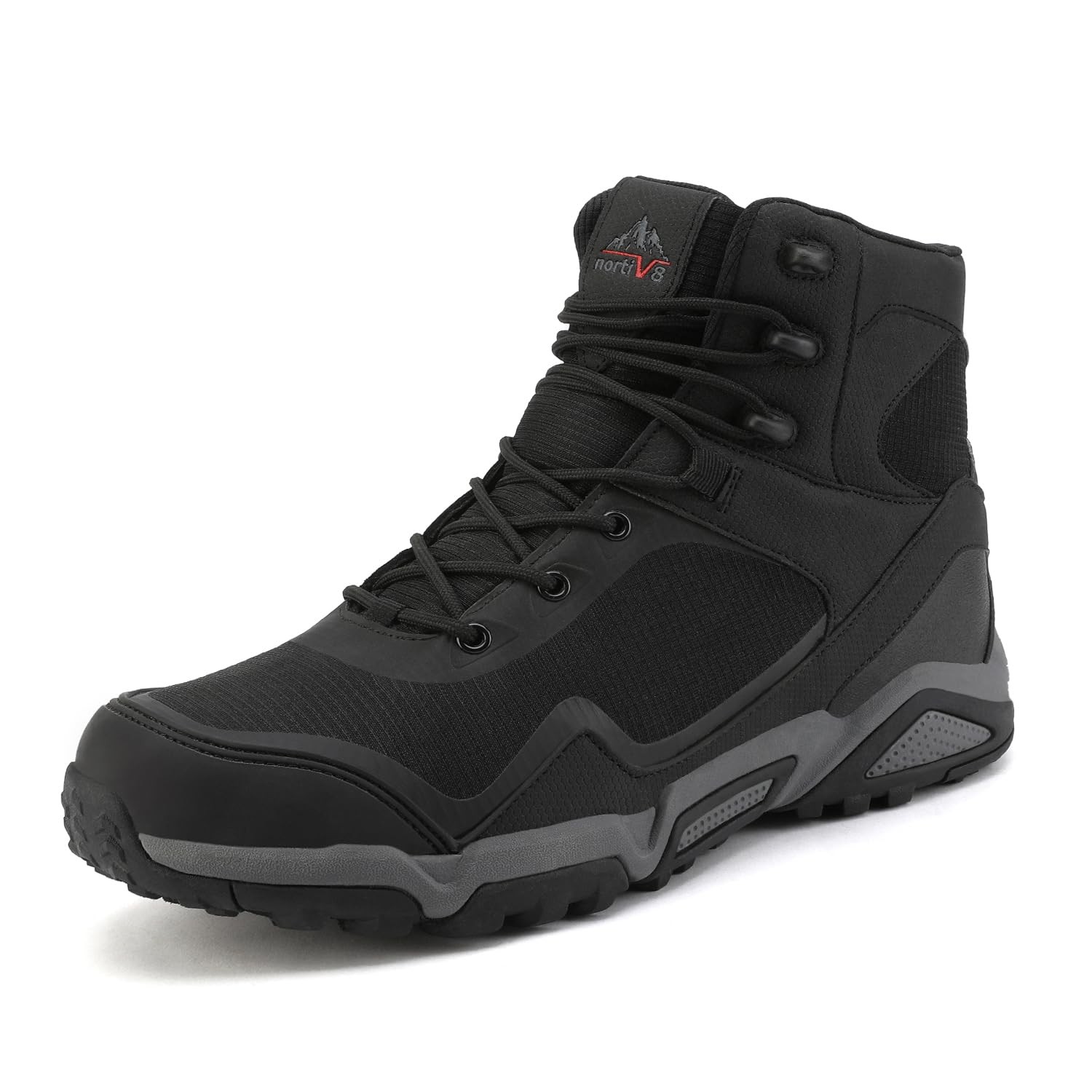 NORTIV 8 Men’s Mid Waterproof Hiking Boots Outdoor Lightweight Trekking Mount…