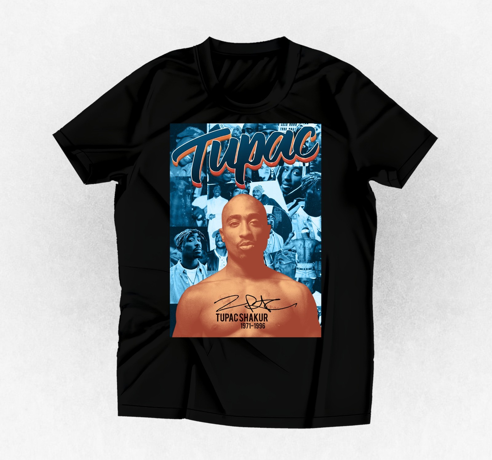 Rapper Tupac graphic t-shirt black or any color and size you choose
