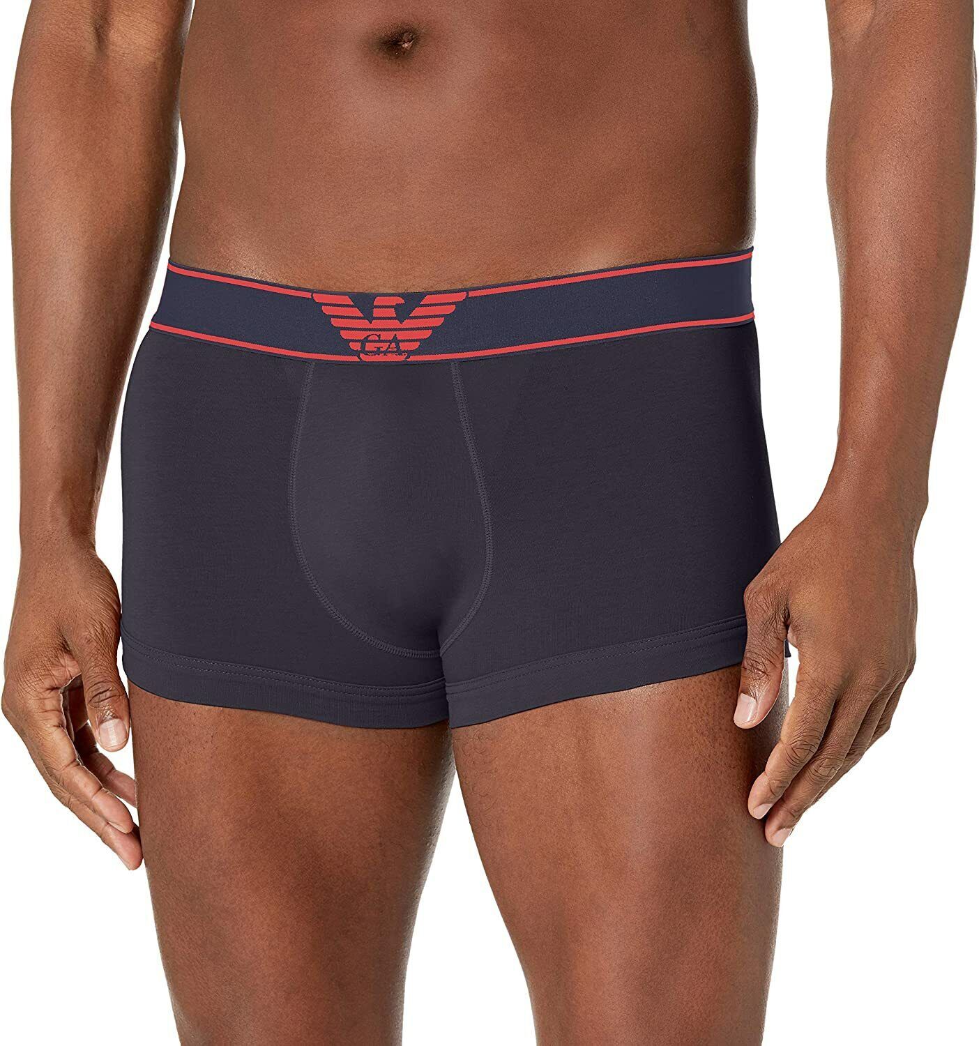 EMPORIO ARMANI LOGO BAND TRUNK Boxer Shorts Cotton Blend New