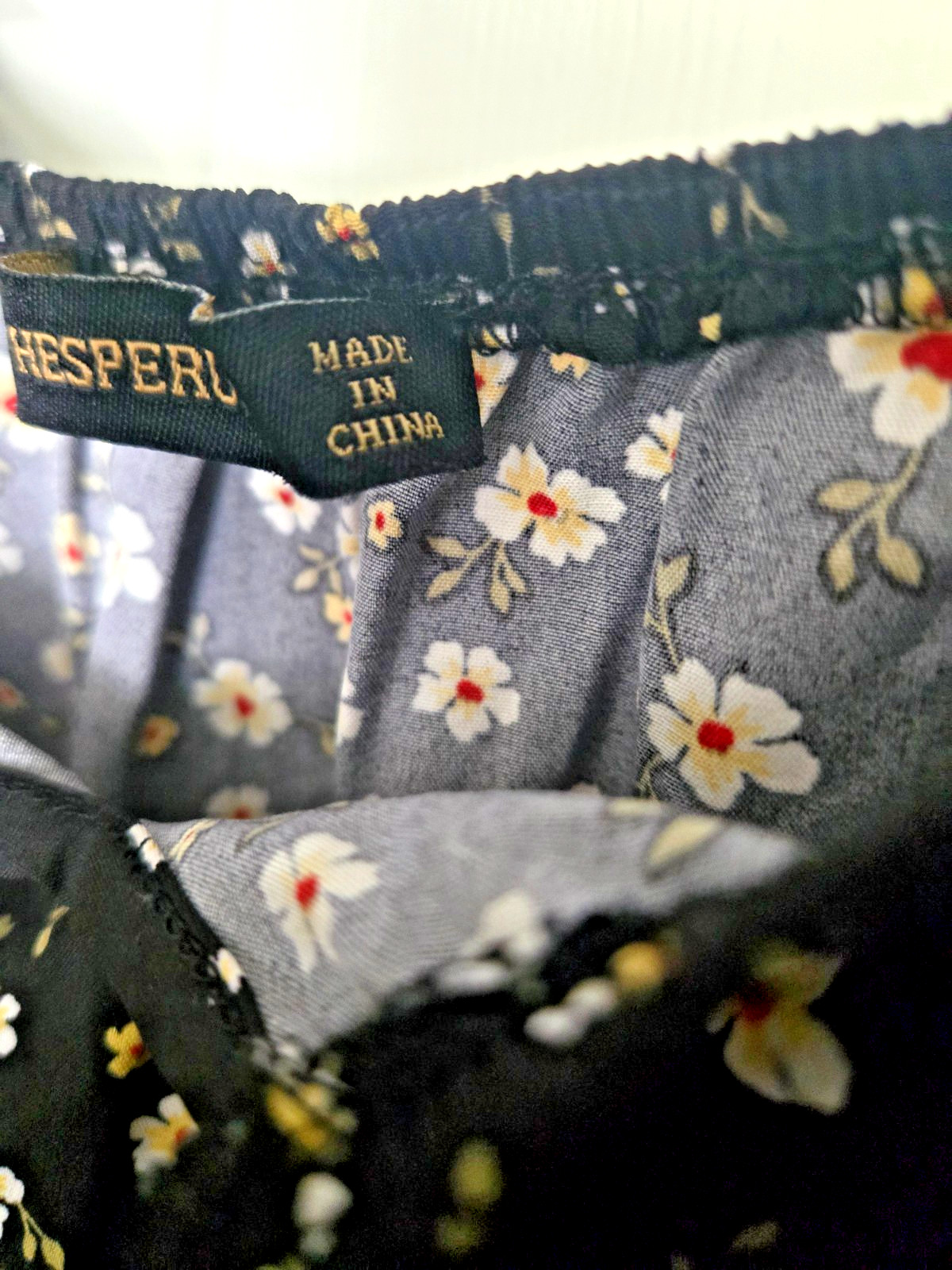 Hesperus Womens Floral Mini Dress Puff Sleeve Tie Front Cottage Core Size M