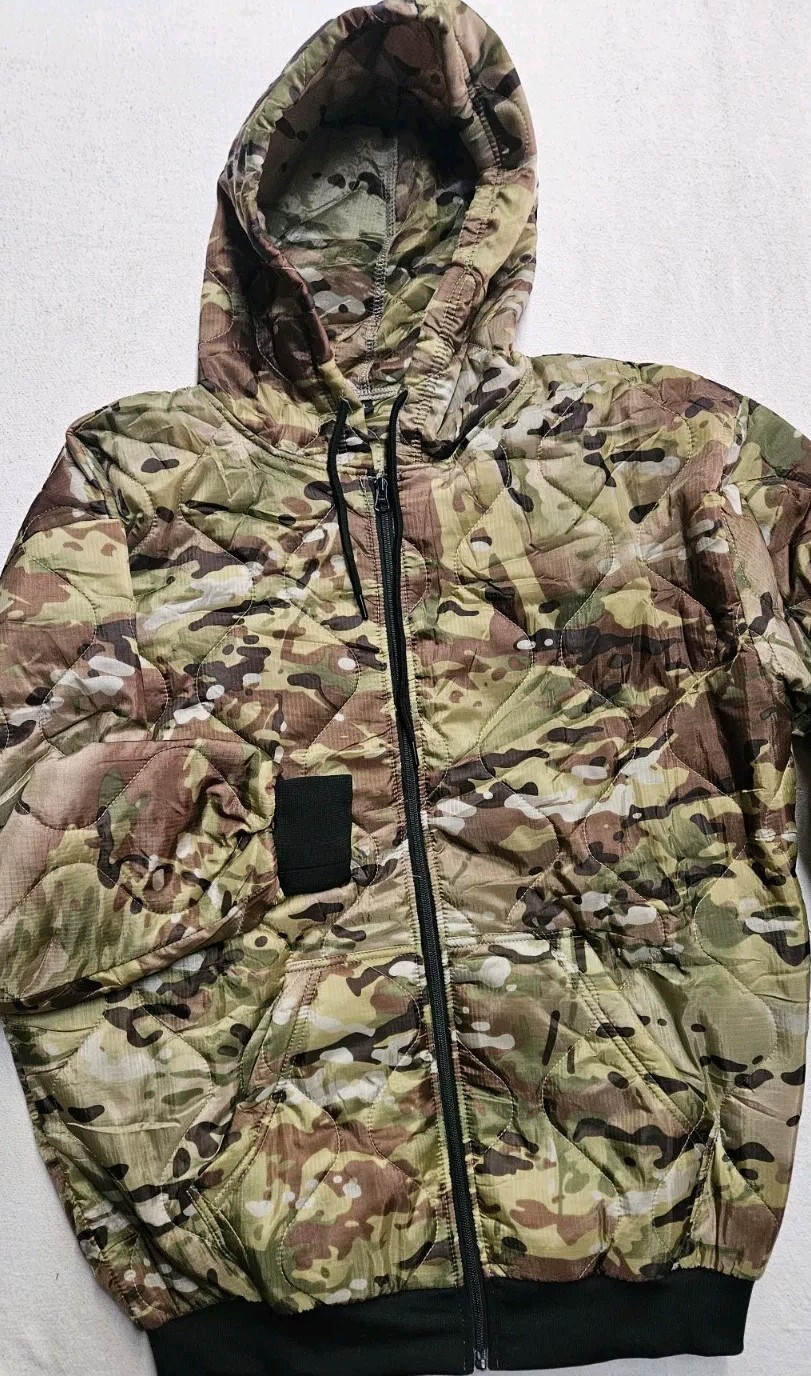 Woobie Hoodie Multicam camo full zip Parka Military Blanket Jacket USGI Tactical
