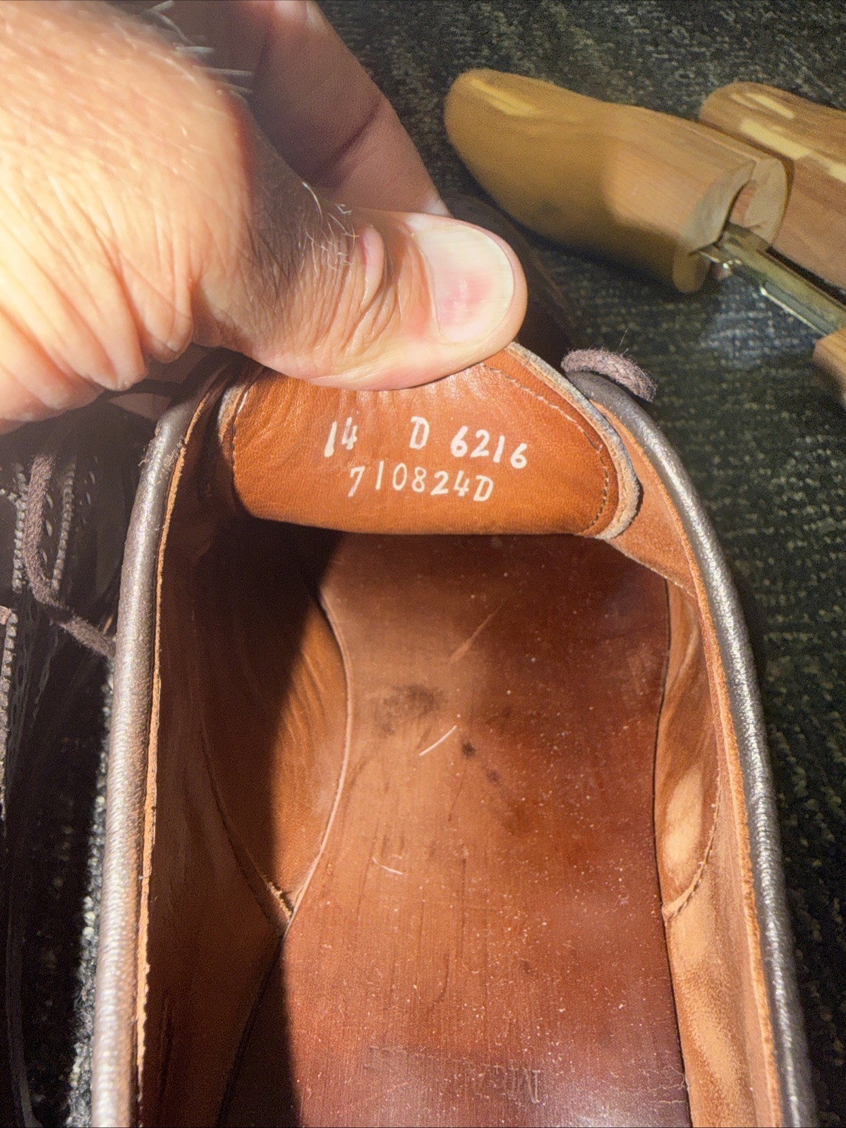 RARE Allen Edmonds McAllister Dark Brown Balmoral Wingtip Brogue Lace-Up Oxfords