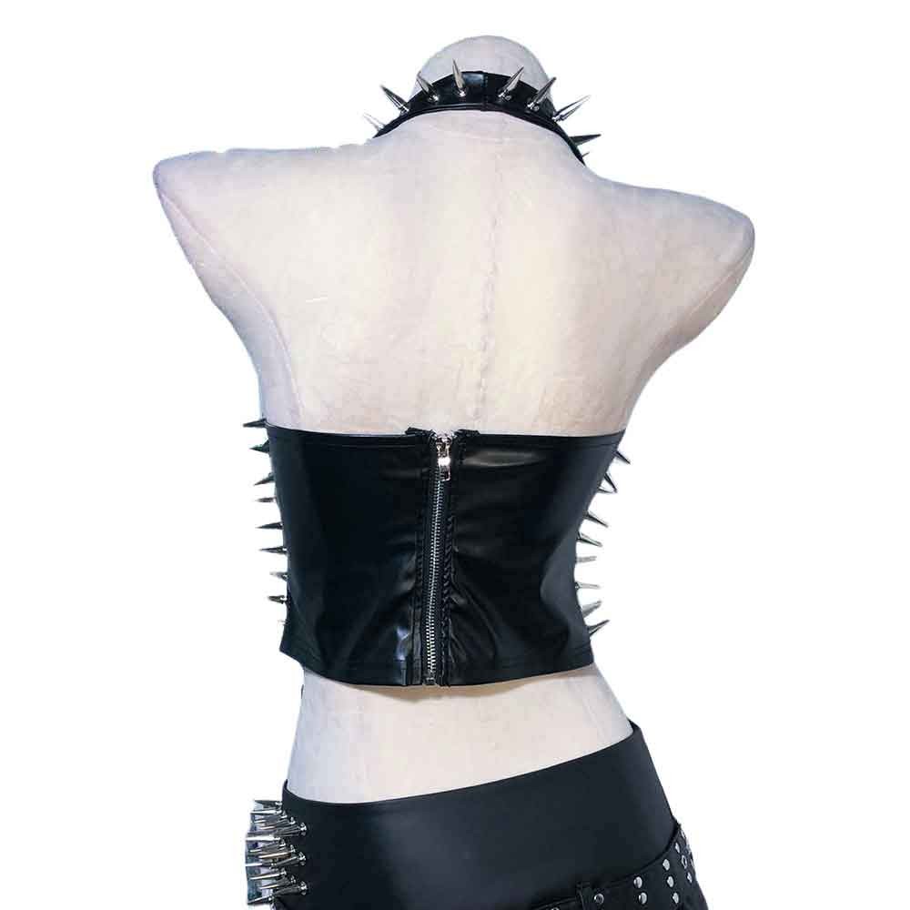 Goth Tops ALT Gothic Tank Y2K Punk Rock Clothes Grunge Spiked Emo Clothing