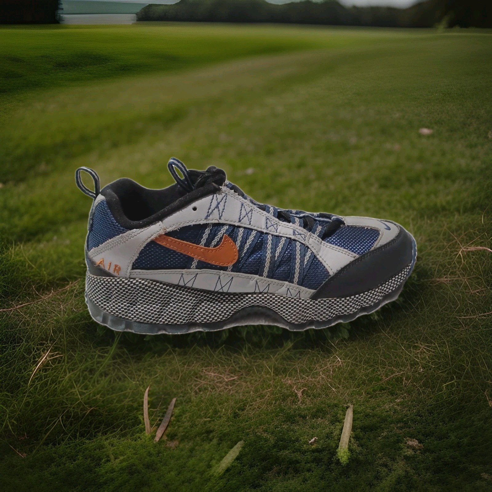 Nike Air Humara QS Midnight Navy Blue Black Grey Orange FJ7098-300 Men’s 8.5