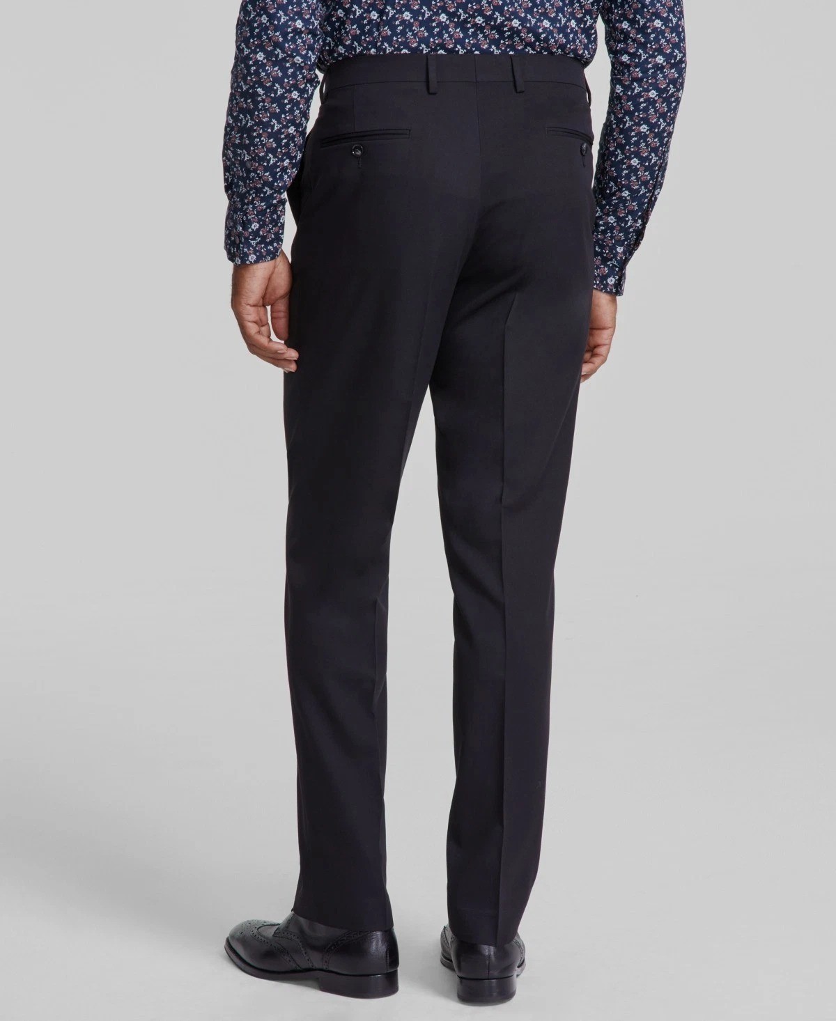 Tayion Collection Men’s Black Solid Classic-Fit Suit Pants Size 36W 30L