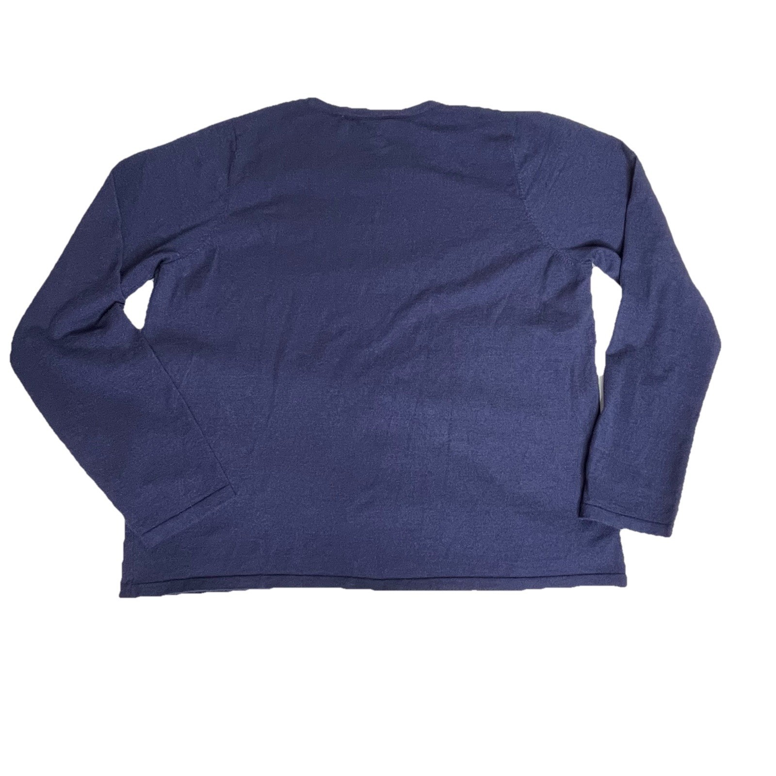 Laurie Felt Sweater Lightweight Sz XL Navy Layer Preppy Office Basic Minimalist