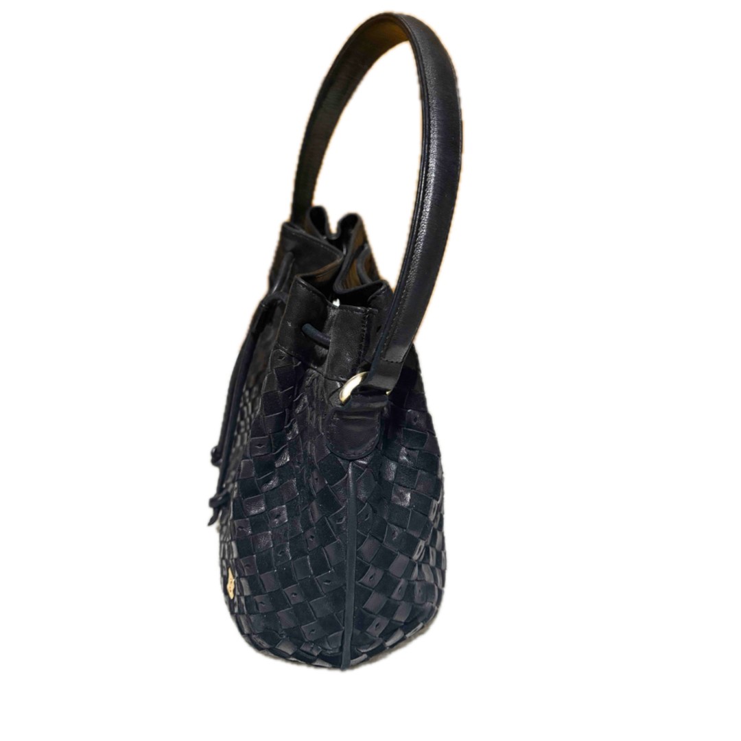 BALLY Shoulder Bag Leather Black Size: W:9.8 × H:7.9 in.